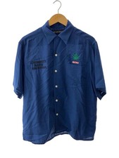 WACKO MARIA S/S Navy Plain Shirt Size S