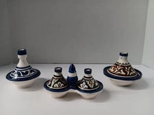 Fes Morocco Tagine Salt Pepper Seasonings SET
