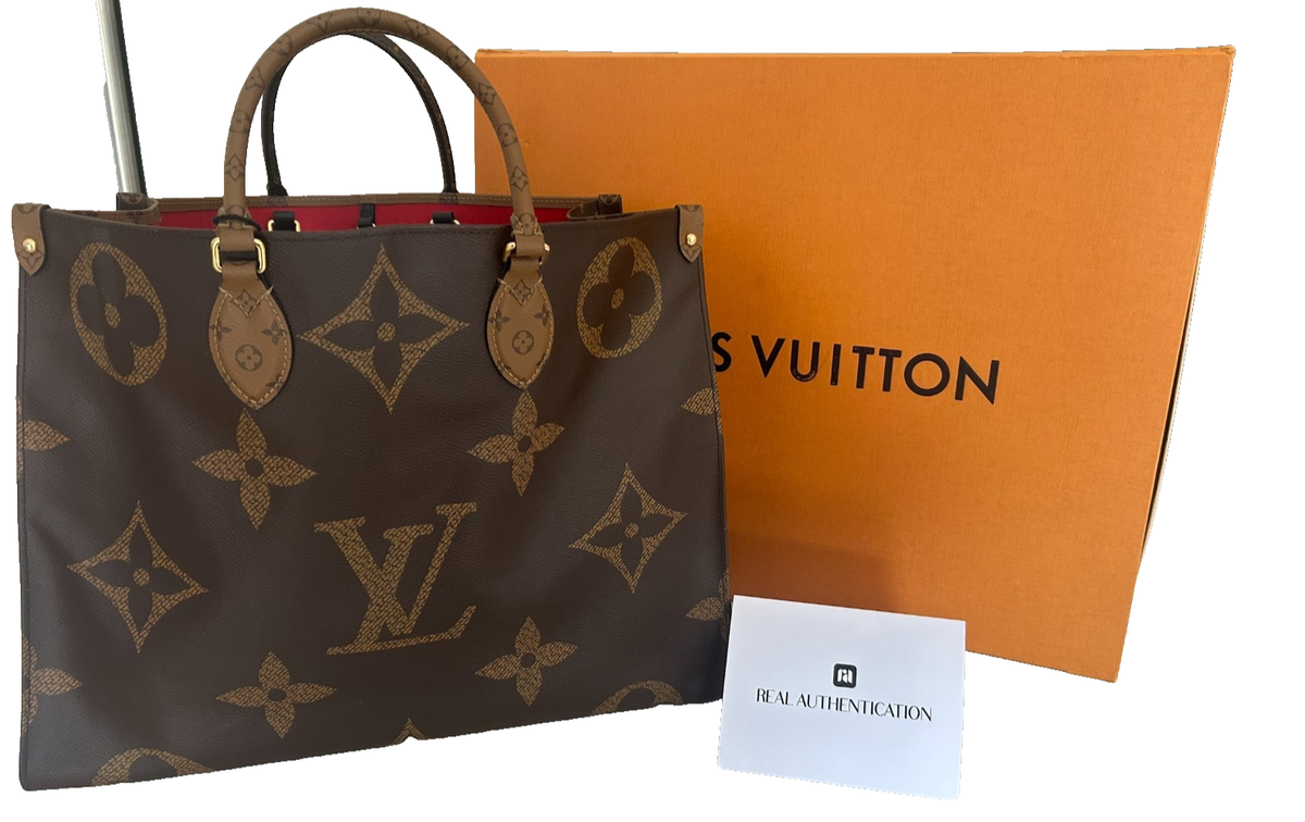 Louis Vuitton On the Go Tote Brown Monogram Reverse Leather GM | eBay