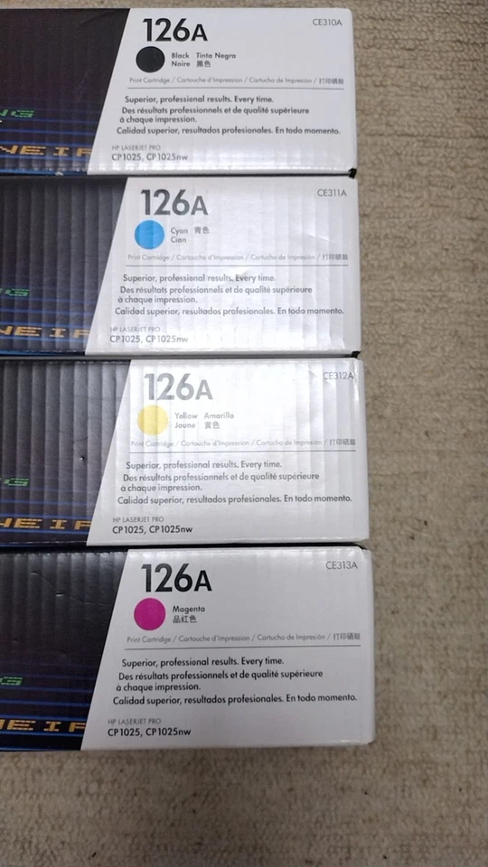 GENUINE SET 4 COLOR TONER HP 126A LaserJet CE310A CE311A CE312A CE313A - image 2 of 3
