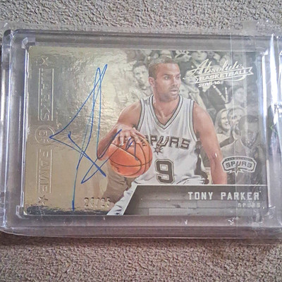 Panini 2015-16 Absolute Marks of Fame Tony Parker Spurs #MK-TP Auto /25