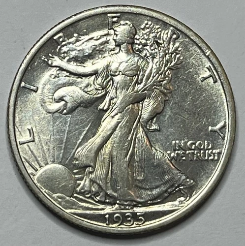 1935-P Walking Liberty Half Dollar; Higher Grade 50C; U026