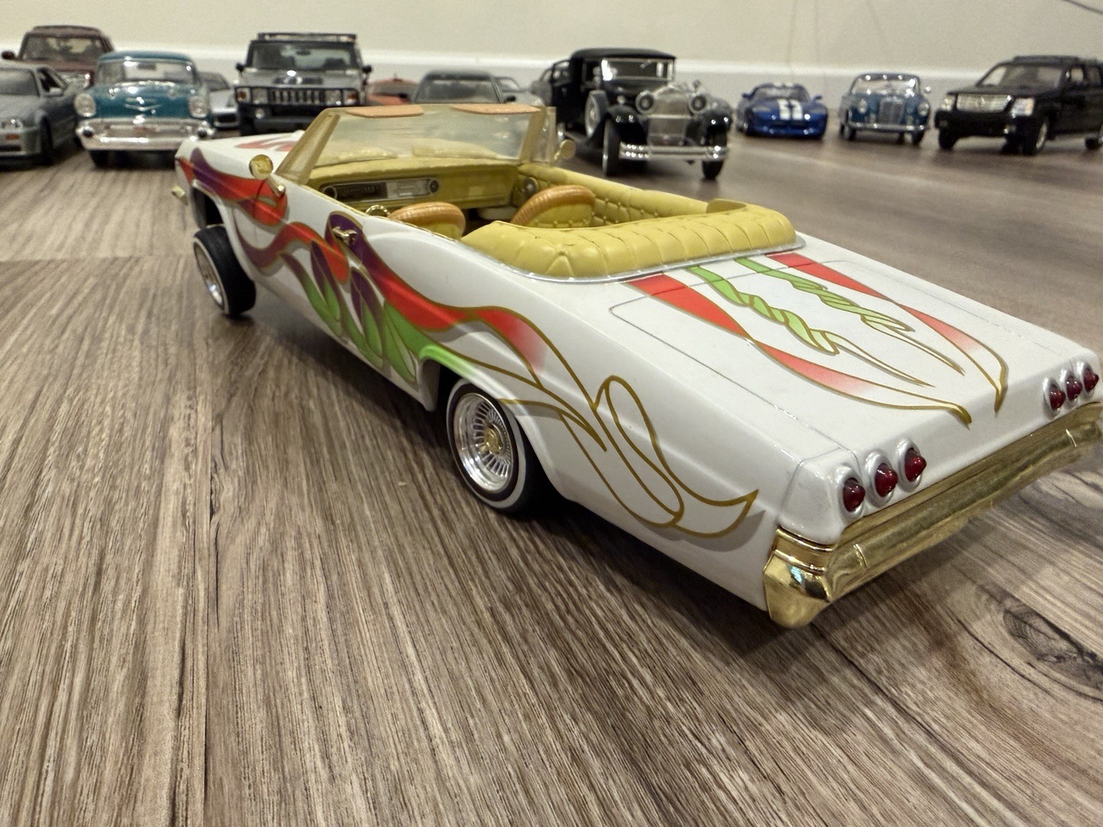 Hot Wheels Collectibles 1965 Chevy Impala Lowrider White 1/18 Scale | eBay