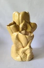Vintage Niloak Pottery Yellow Strawberry 5-Hole Crocus Tulip Jar Vase Planter