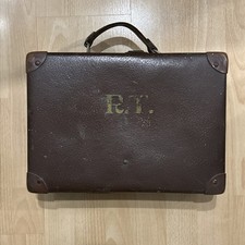  Vintage Brown  Demob Small initialled Case Papworth Industries 1951