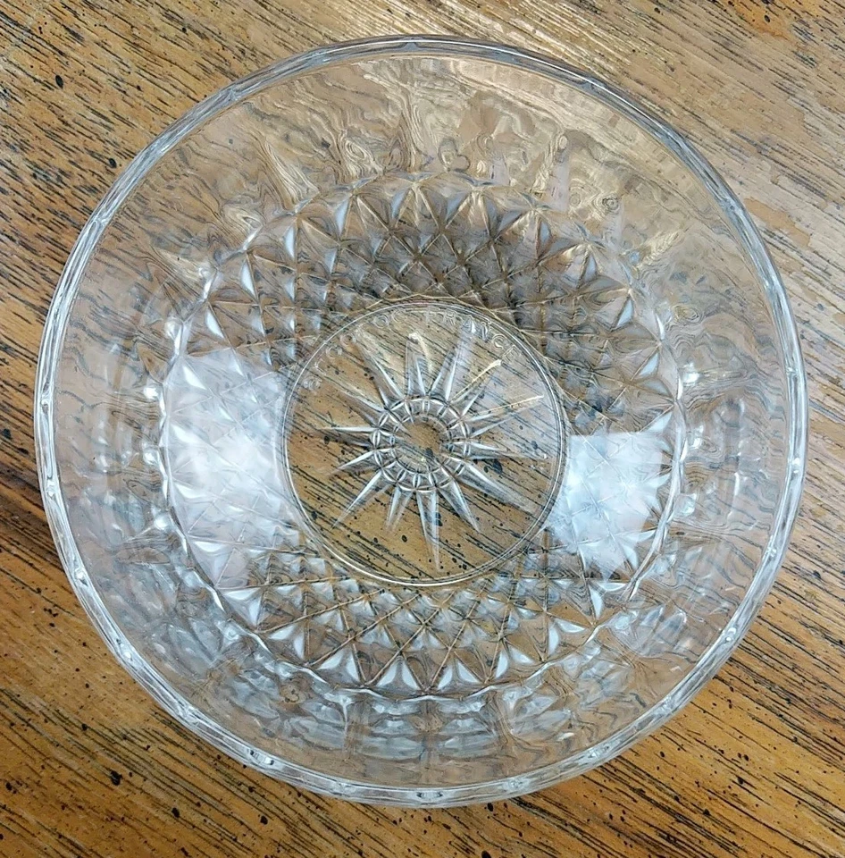 Cuenco de vidrio decorativo vintage Arcoroc años 60 hecho en Francia Foto 2 de 4