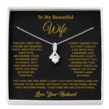 To My Wife Necklace, Vanlentines Gifts For Women, Anniversary Gift For Wife