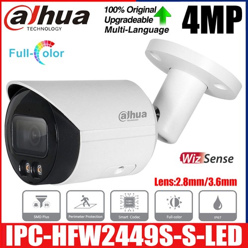 Dahua IPC-HFW2449S-S-LED 4MP Vollfarb-Bullet Wizsense MIC IP-Kamera 2.8/3.6mm - Picture 1 of 11