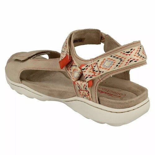 *VERKAUF* Damen Clarks Amanda Step Wildleder Flach Geh Sandalen - Picture 4 of 19