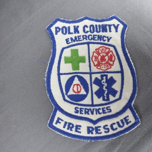 Polk County Emergency Services Fire Rescue City 4 1/2" Patch FL Florida - 第 1/2 張圖片