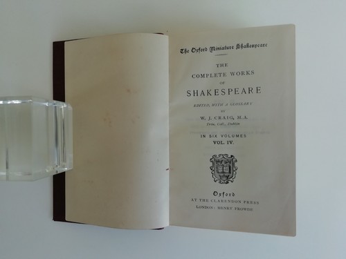 THE OXFORD MINIATURE SHAKESPEARE EDITED BY W.J. CRAIG M.A. 6 VOLUME BOX SET - Picture 14 of 24