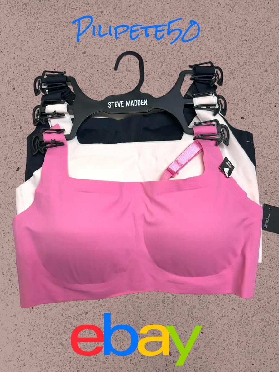 Steve Madden Women’s 3-Pack Seamless Lounge Bra Removable Pads Size S~ MSRP  $84