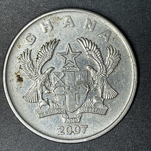 GHANA 2007 COIN 50 PESEWAS Monete Estere Mondiali Moneta Estera - Foto 2 di 2