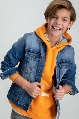 Tom Tailor Jungen Mädchen Jeansjacke, dunkelblau, Gr. M, slim fit wie neu!