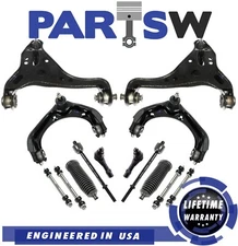 14 New Pc Suspension Kit for Ford Mercury Control Arms Inner & Outer Tie Rod End