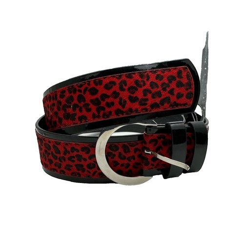 White House Black Market Red Snakeprint Belt sz L White House Black Market SZ M/L Black Snake Print Belt  main image 2