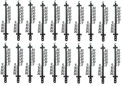 20 x Wandthermometer Thermometer 25cm Außenthermometer Kunststoffthermometer