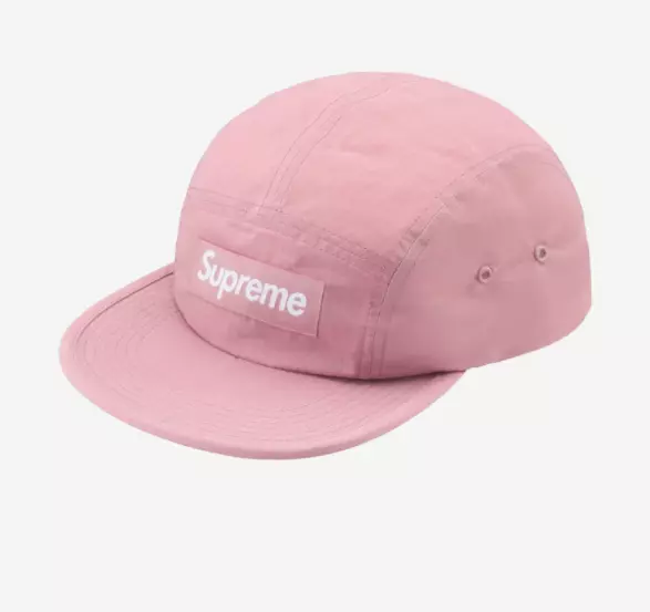 Casquette de camp Supreme cirée Ripstop rose clair   24FW