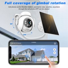 WiFi IP PTZ Camera 1080P HD Solar Power Security Outdoor CCTV Night Vision Dome