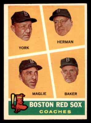 1960 Topps Baseball #456 Red Sox Coaches VG/EX *g2