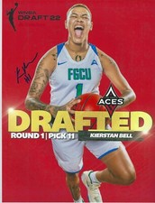 KIERSTAN BELL Signed 8.5 x 11 Photo WNBA Basketball LAS VEGAS ACES Florida Gulf