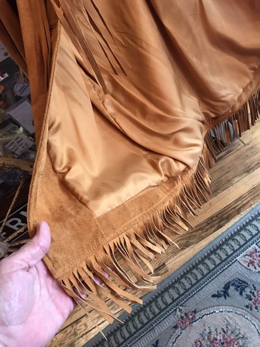 Vintage Native American Indian Fringe Leather Jacket Western made in the USA - Picture 9 of 14