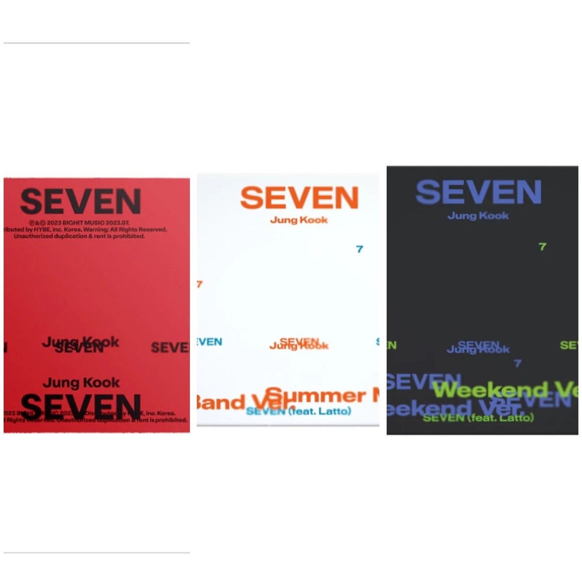 BTS Jungkook 3 piece SEVEN CD Set On Hand Ships ASAP Jung