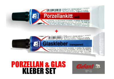 Porzellankleber Glaskleber Set Elefant Keramik Kristall Klebstoff 2 Tuben Ebay