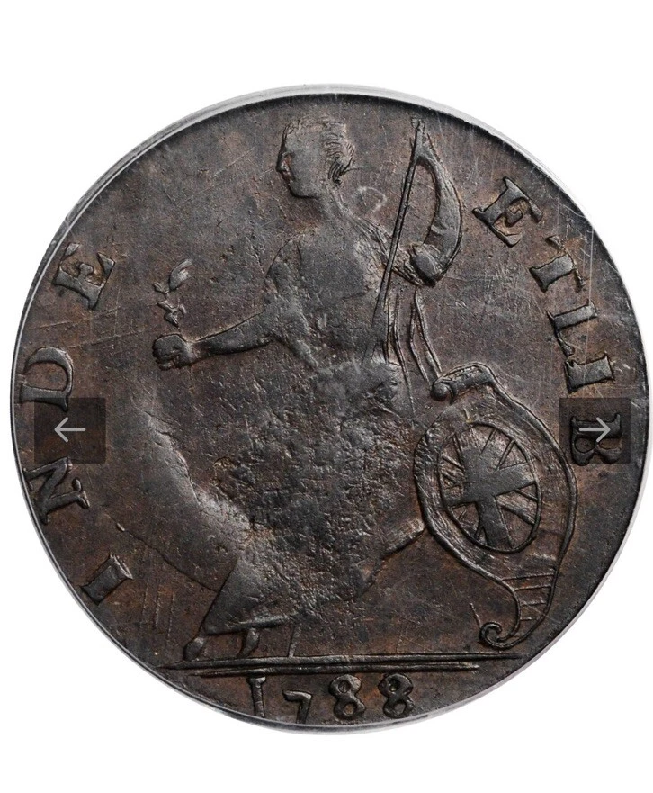 1788 RR-22 Vermont PCGS Ex Ford Collection Specimen XF45 Cac Approved RARE - Image 4 of 4