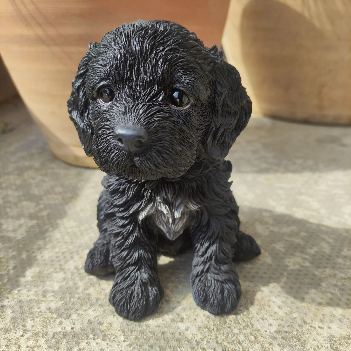 Vivid Arts Pet Pal Black Cockapoo Indoor Outdoor Garden Ornament