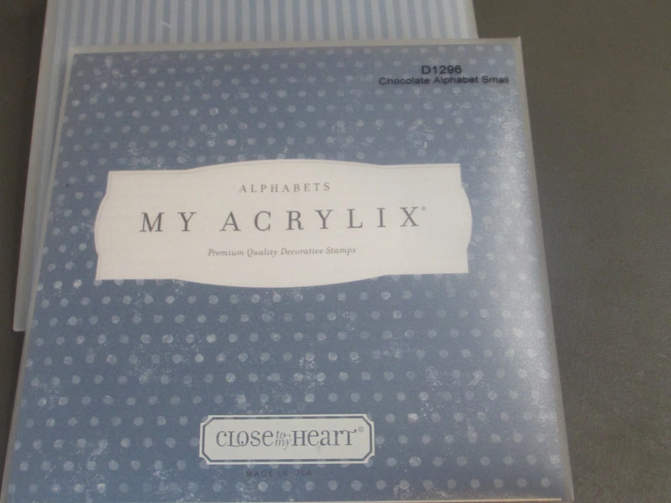Lote de 5 juegos de estampillas My Acrylic Close to My Heart, retiradas alfabetos/números Foto 2 de 4