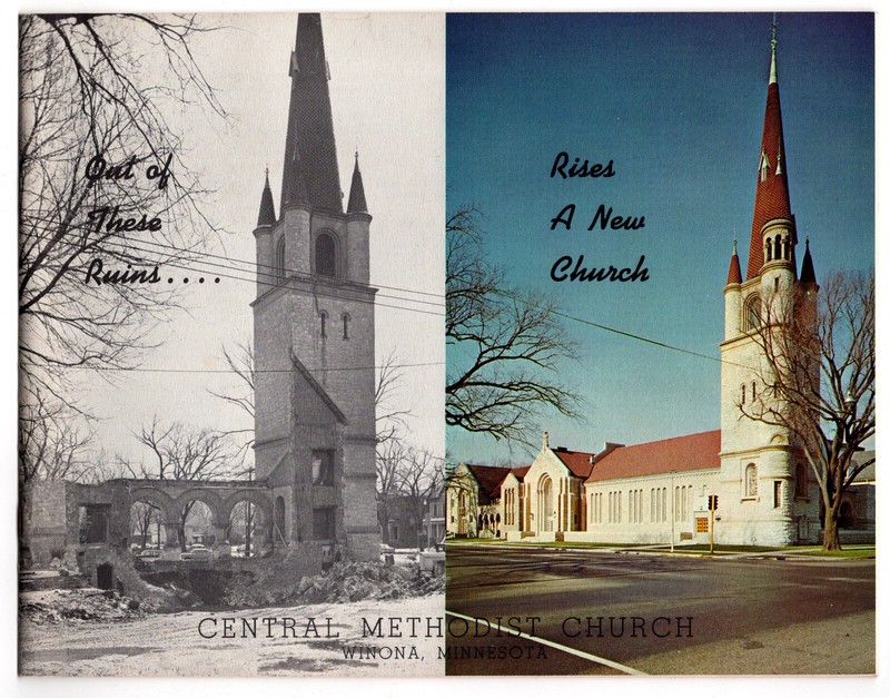 WINONA MINNESOTA 1964 The New CENTRAL METHODIST CHURCH Brochure