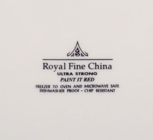 Paint It Red Collection - Red Vanilla, Royal Fine China, eight lunch plates - Picture 4 of 4