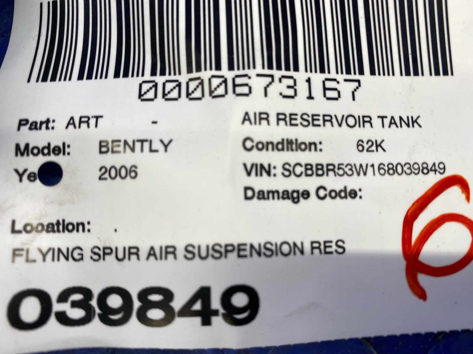 2006-2012 BENTLEY CONTINENTAL FLYING SPUR AIR SUSPENSION RESERVOIR BOTTLE SET