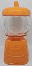 Target Orange Pumpkin Glass Gumball Machine Halloween Fall Candy Jar   Brand New