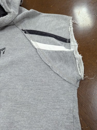 Everlast Pullover Adult Large Hoodie Sleeveless Gray Gym Boxing MMA Size L Mens - Picture 2 of 6