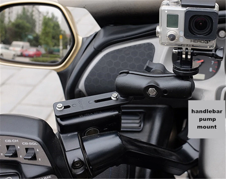 Soporte bomba manillar moto con bola de 1 pulgada compatible para soporte de teléfono Foto 2 de 4