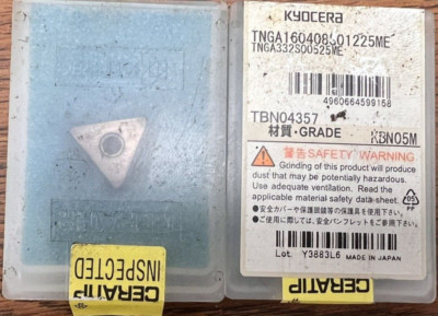 Kyocera TNGA 332 S00525ME KBN05M CBN Indexable Turning Insert TNGA60408S01225ME