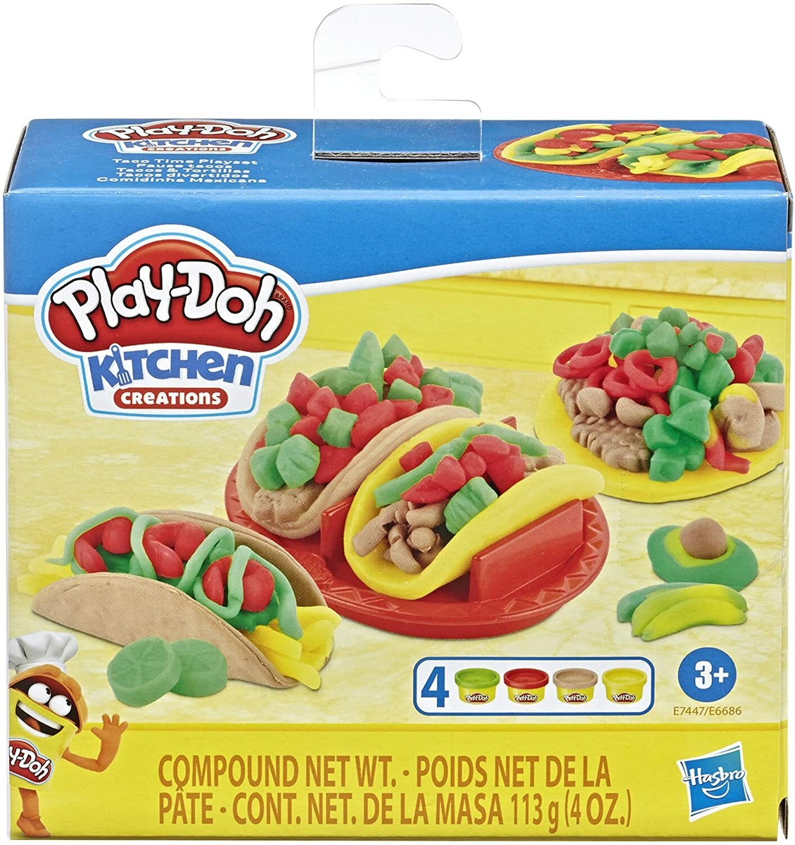 Play-Doh Kitchen Creations Taco Time Playset Tortillas, Food