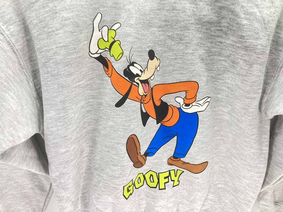 Sudadera Disney World Goofy Niñas Grande Gris Pullover Manga Larga Nueva Sin Etiquetas De Colección Foto 4 de 4