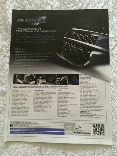 DMS AUTOMOTIVE ACCESSORIES 2014 POSTER ADVERT READY FRAME A4 SIZE H