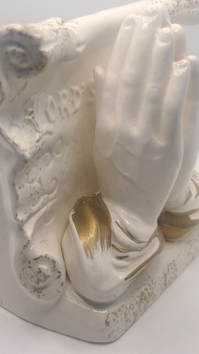 Vintage Lefton Lord's Prayer Praying Hands Planter - Picture 3 of 6