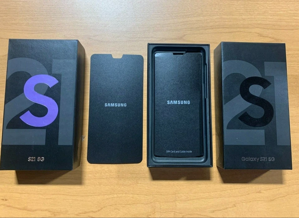 Samsung Galaxy S21 5G Caja OEM con Cable USB-C e Insertos + Herramienta SIM Foto 2 de 3