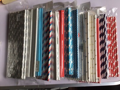 Straws Multiple Colours, 14 Packs Of 20 New
