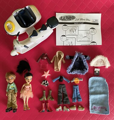 Lil' Bratz Lil' Moto-Bike w/ Jade & Boyz Cameron Dolls Lot