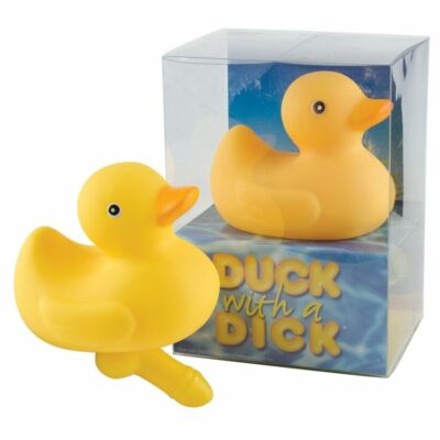 Ente mit Schwanz Gummiente Badezeit Spielzeug Erwachsene Spaß Humor Geschenk