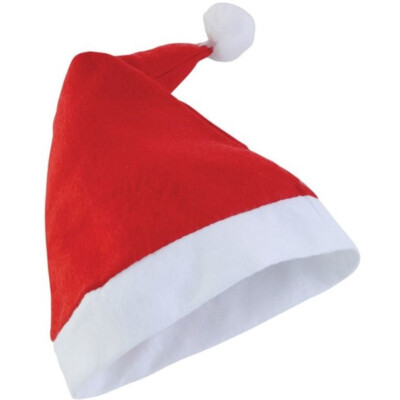 Weihnachten Nikolausmütze Erwachsene Kostüm rot weiß festlich klassisch weich Filzhut