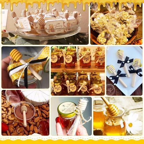 60Pcs Honey Dipper Sticks - Wooden Honey Dipper, 3 Inch Mini Honeycomb Stick,... - Picture 6 of 8