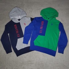 U.S. Polo Assn Youth Hoodie Medium Lot of 2 Colorblock Pullover 12A670