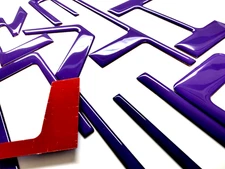 3D PURPLE DOMED RAISED TAILGATE LETTERS FITS SILVERAD 2019-2026 US MADE